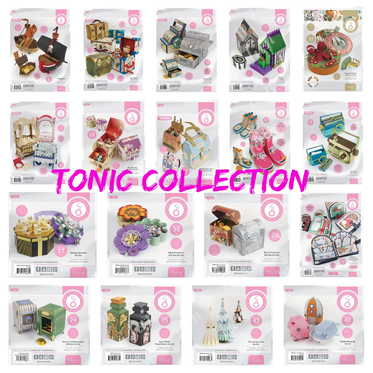 Tonic Toy Box Bonanza Nuevos troqueles de corte de metal para scrapbooking, álbumes DIY, creación de tarjetas de papel, repujado, suministros de manualidades, decoración de diarios y troqueles de corte