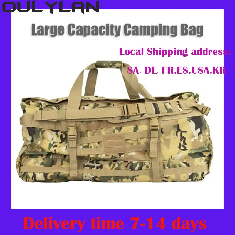 

106L Super Capacity Camping Bag Outdoor Military Tactical Luggage Bag 600D Nylon Waterproof Shoulder Bag Large Travel Backpack