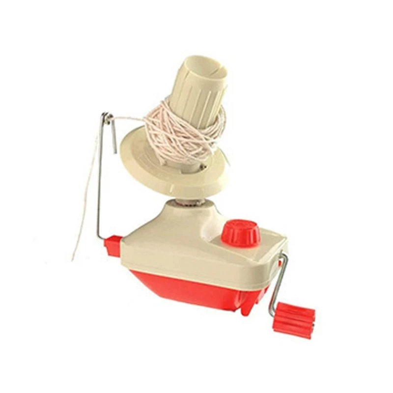 Portable Yarn Winder Hand Operated Small Yarn Ball Winder with Metal Handle, Tabletop Clamp for Yarn Fiber String