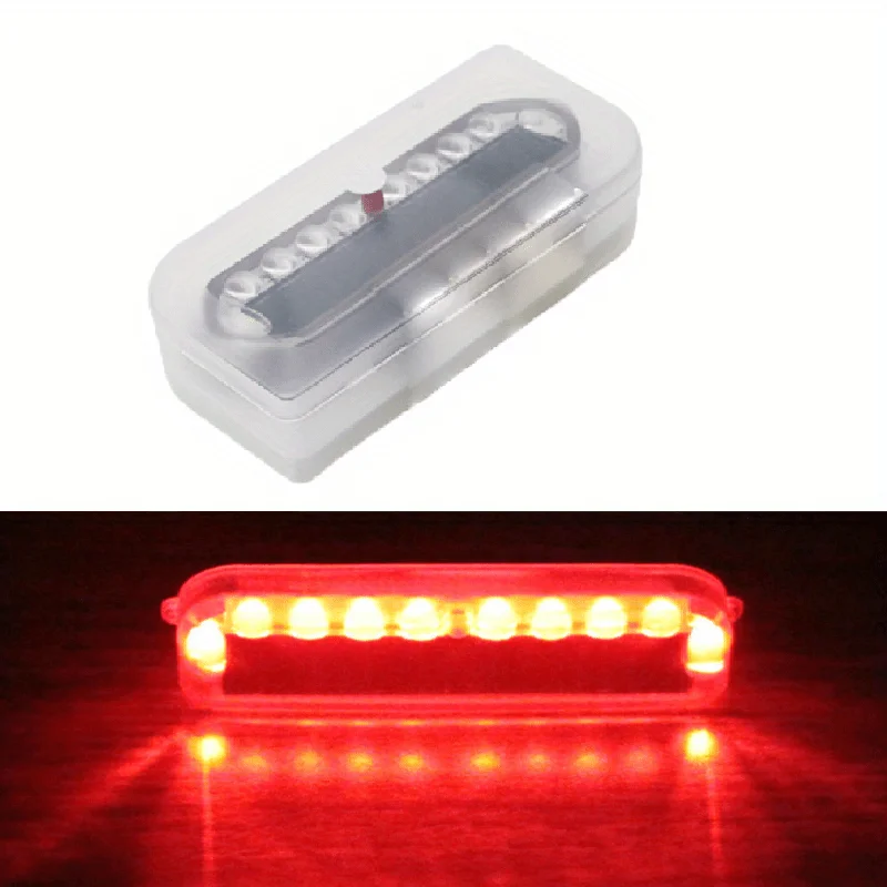 Draadloze Solar Safety Strobe Waarschuwingslampjes Led Anti-Collision Zelfklevende Knipperende Signaallamp Voor Auto 'S Fietsen Motorfietsen