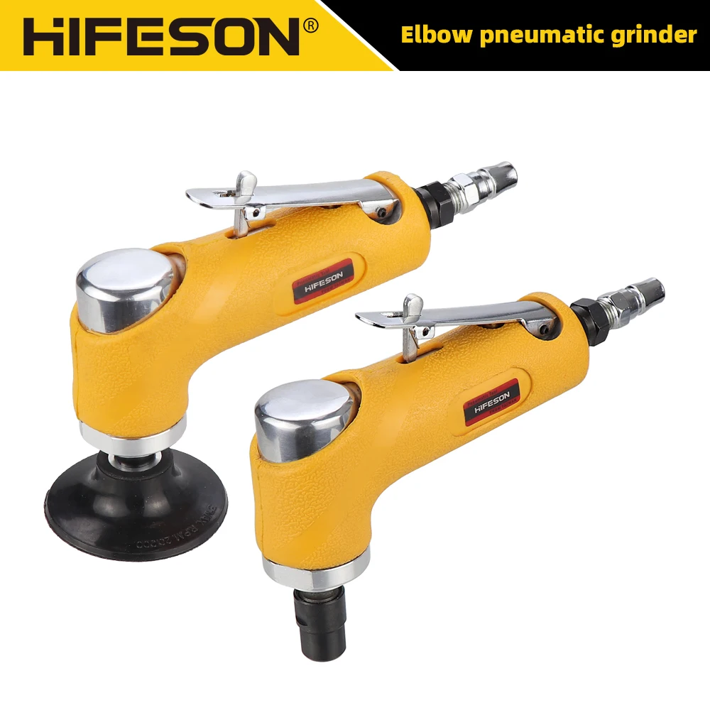 

HIFESON 1/4 Inch Pneumatic 90dgree Air Die Grinder Air Disc Sander Mini Polisher Pneumatic Polishing Grinding Machine Air Tools