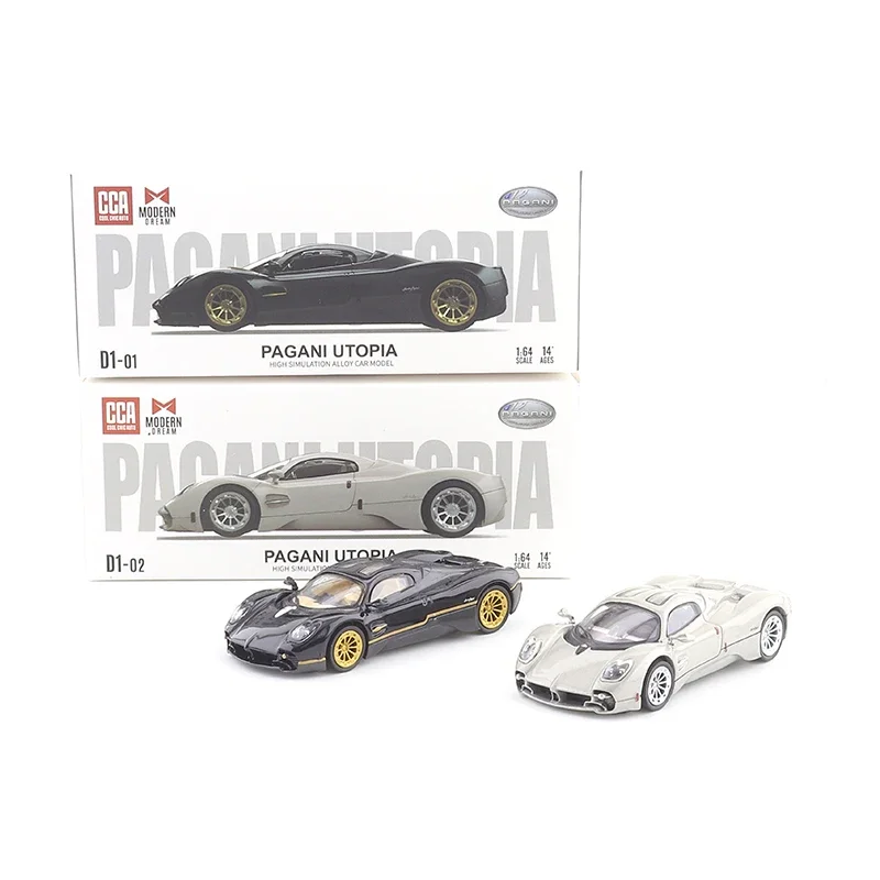 Time Micro moderndream + CCA Co ตรา1:64 Pagani Utopia ลูกเต๋าของเล่นรถยนต์มอเตอร์รถยนต์โมเดลโลหะสำหรับเด็ก