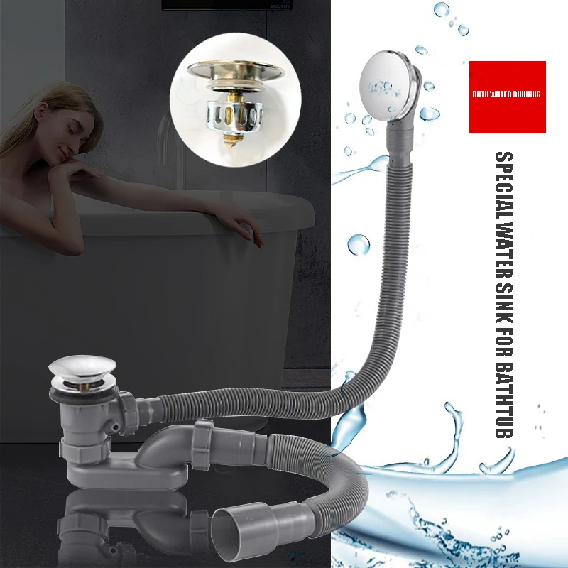 

Copper Carrying Basket Type Bath Tub Water Device Bathroom Plastic Bath Tub Water Accessories Household Foot Bath Water Drainage