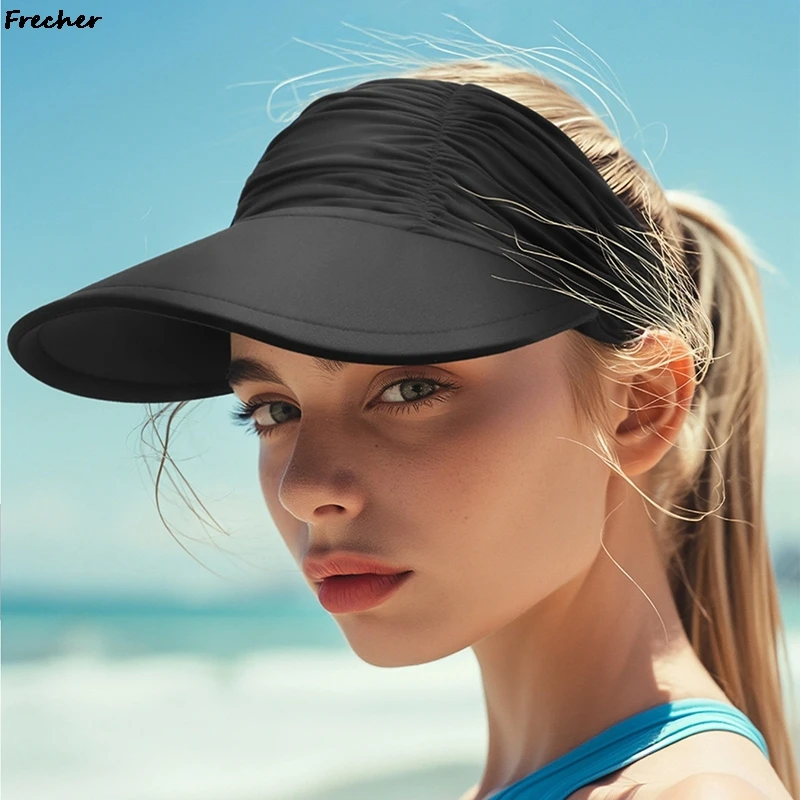 Women Beach Volleyball Caps Summer Fashion Empty Top Sun Hats Breathable Running Headband Outdoor Sunscreen Visors Cap New