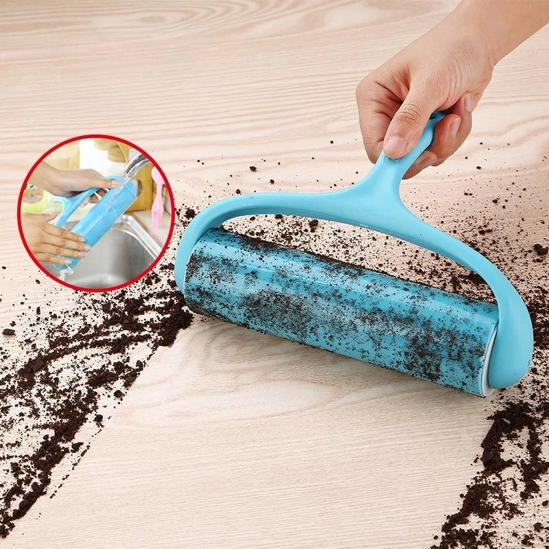 Cloth Sticking Roller Reusable Silicone Dust Removal Drum for Cleaning Hair and Debris on Clothes Carpets Sofas and Beds