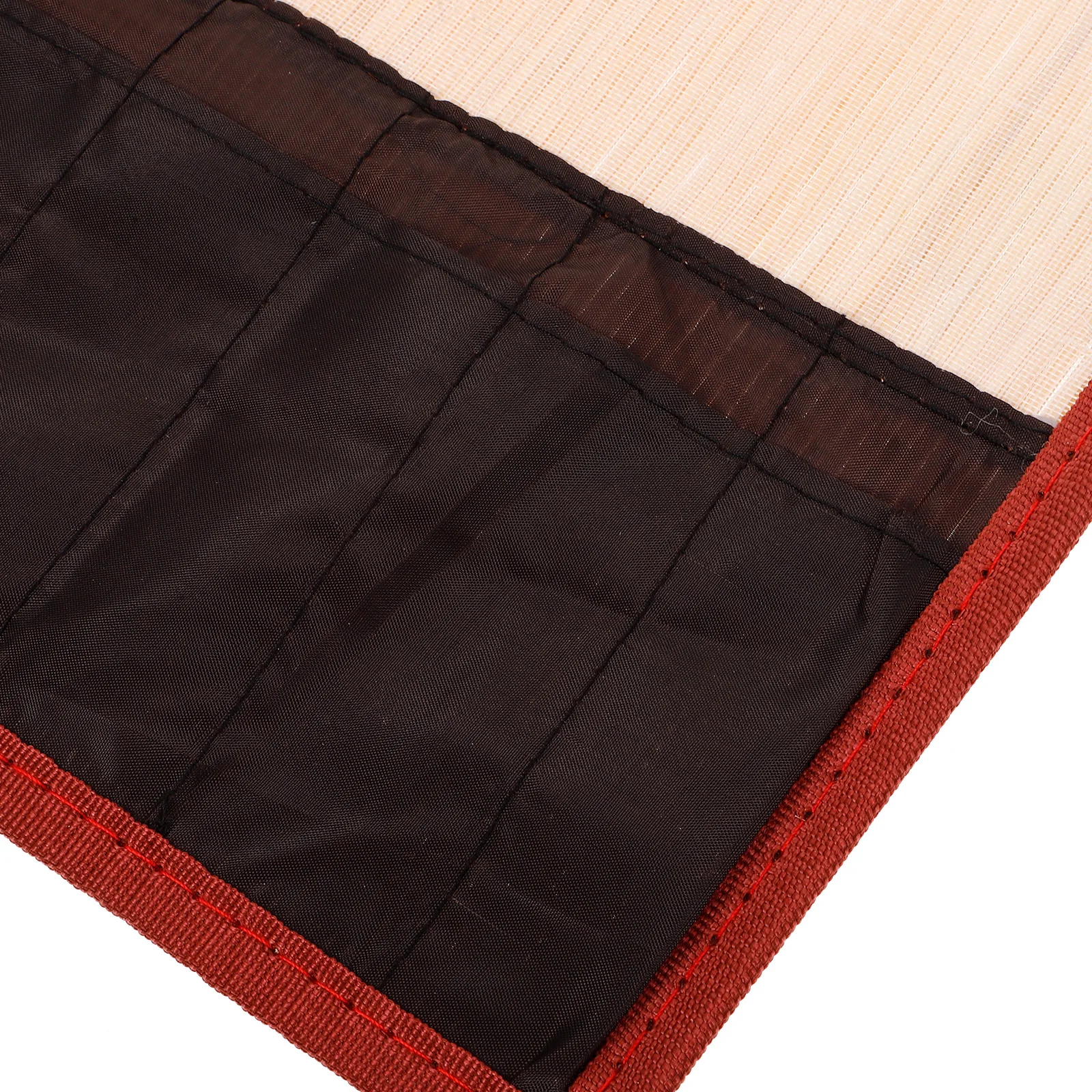 نشمر مقلمة الخيزران المنسوجة فرشاة القلم حقيبة مساحة إضافية منظم قرطاسية لرسم أدوات الخط اللوحة #3