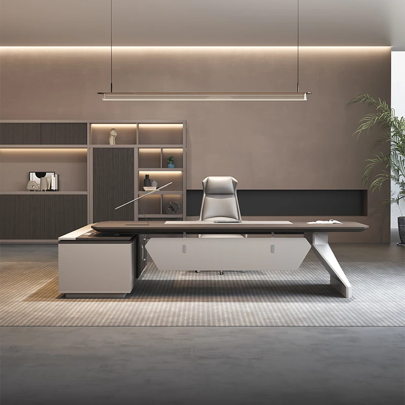 Boss table Simple modern general manager's room President's single desk Light luxury high-end desk Office furniture