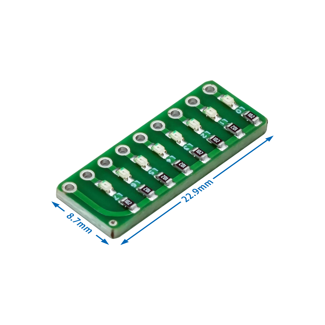 8-segment LED Port Test Lamp Indicator Running water Port test lamp Red, Green and Blue Colors Optional