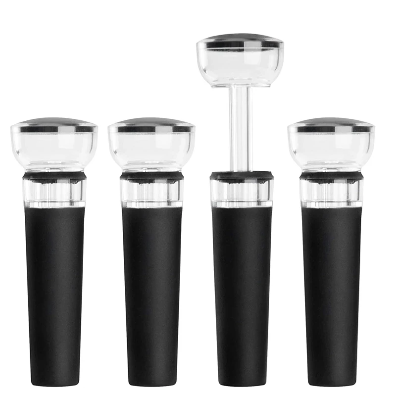 Vacuum Wine Saver Pump Silicone Bottle Stoppers Wine Stoppers Expanding Manual Beverage Stopper Wine Preserver