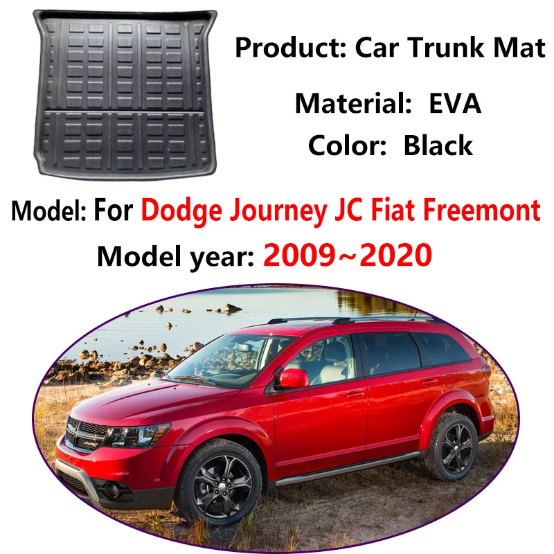 EVA Car Trunk Mat For Dodge Journey JC Fiat Freemont 7Seats  2009~2020 2012 2018 Carpet Mats Cargo Liner Storage Pad Accessories