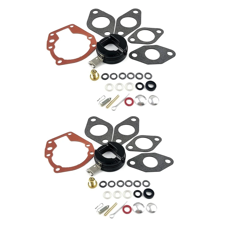 2X Carb Rebuild Kit 439071 With Float Replaces Johnson Evinrude OMC/BRP Outboard 3 4 5 5.5 6 7.5 10 15 18 HP Carburetor