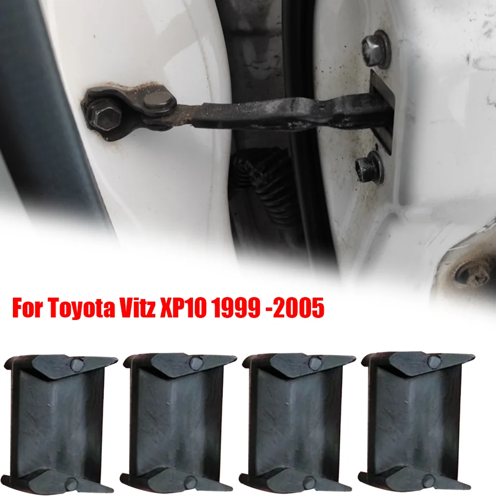 4X Front Rear Car Door Check Strap Repair Kit Stopper Damping Clips For Toyota Vitz XP10 1999 2000 2001 2002 2003 2004 2005