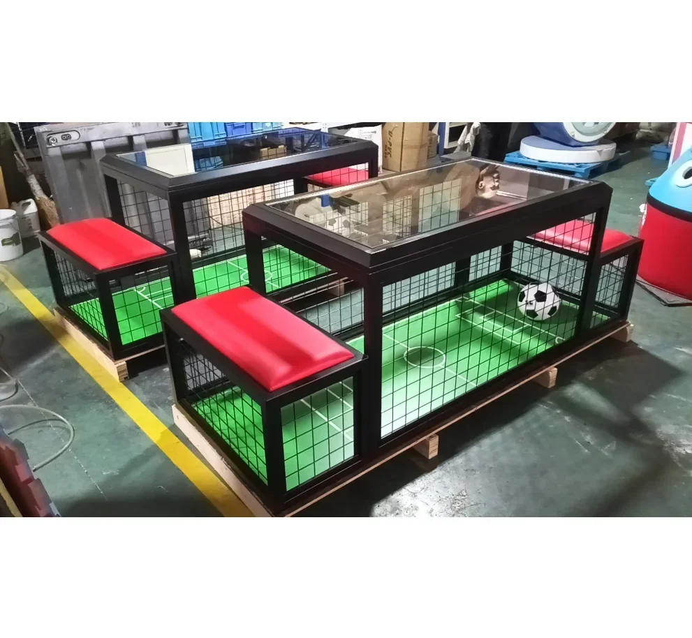 Durable Indoor Wooden Foosball Game Table, Classic Tabletop Soccer Football for Family Party Entertainment
