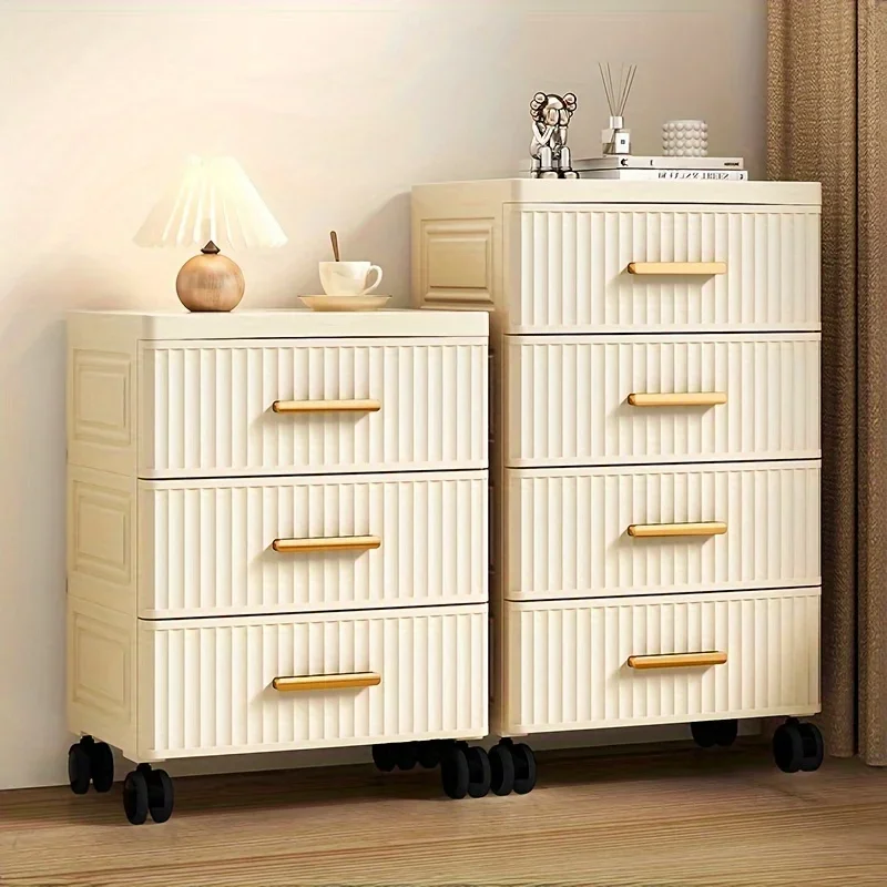 

European Style Cream Style Storage Cabinet Bedroom Bedside Table Organizing Rack Living Room Multifunctional Organizing Cabinet