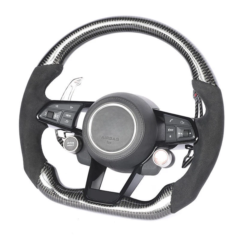 

LED Carbon Fiber Steering Wheel is For audis a3 a4 s4 rs3 rs5 ttrs a4 b9 a5 8p a8 A6 A7 Car Steering Wheel