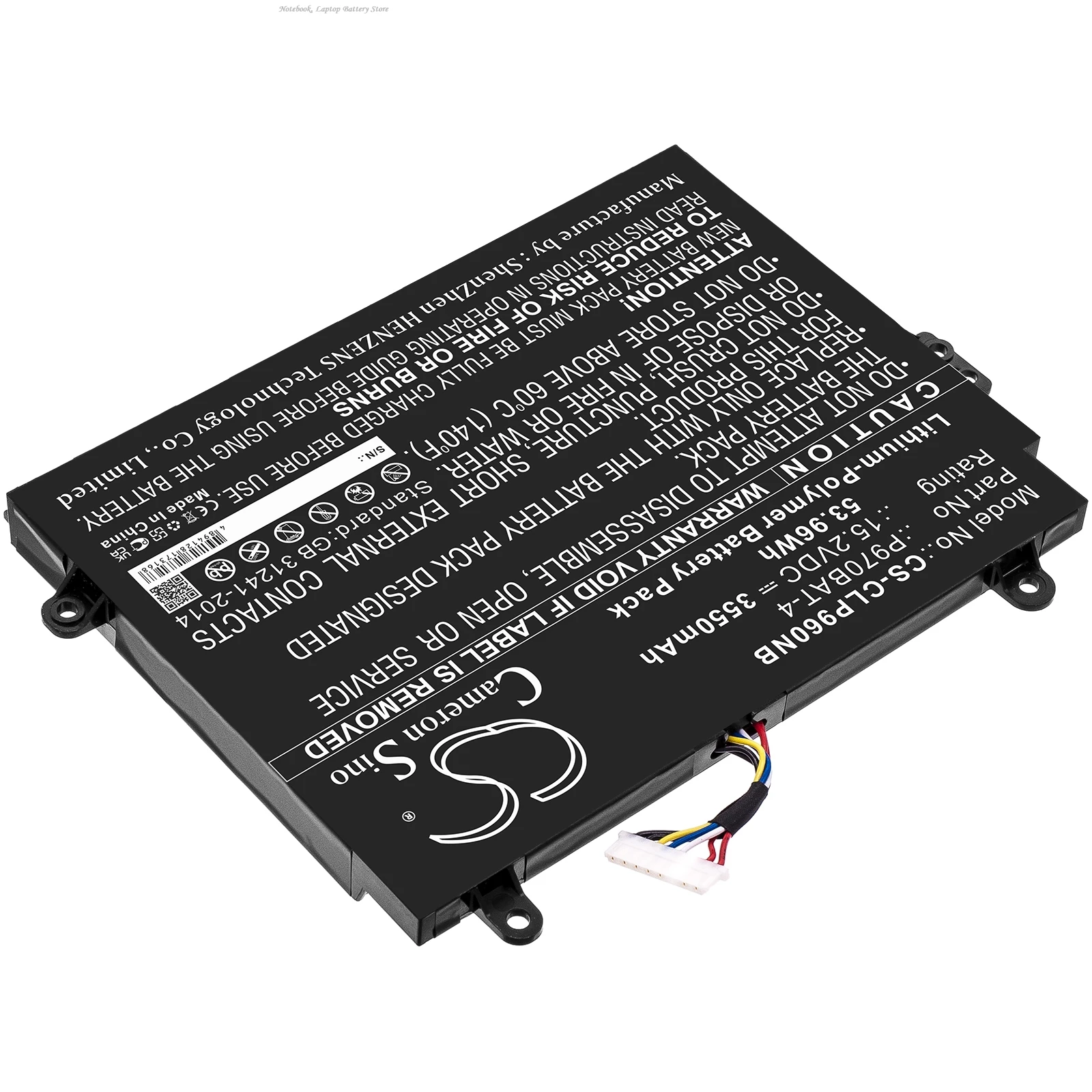 15.2V 3550mAh Laptop Battery P970BAT-4 for Schenker Key 16(ID SKE16E19), Key 17, Key AI Laptop, Key 16, For Clevo P960EN-K, P960