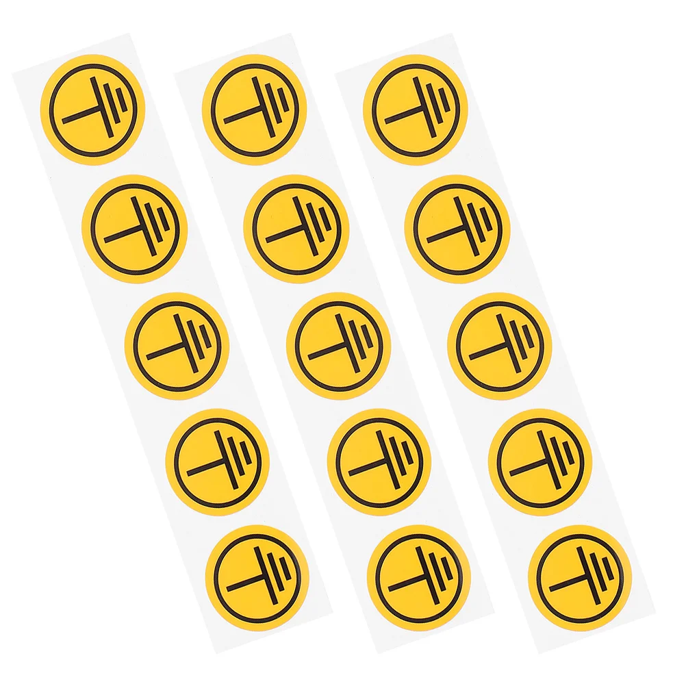 15 قطعة من ملصقات التحذير: علامات السلامة برمز التأريض، مادة PP مقاومة للماء ذاتية اللصق للألواح الكهربائية #1