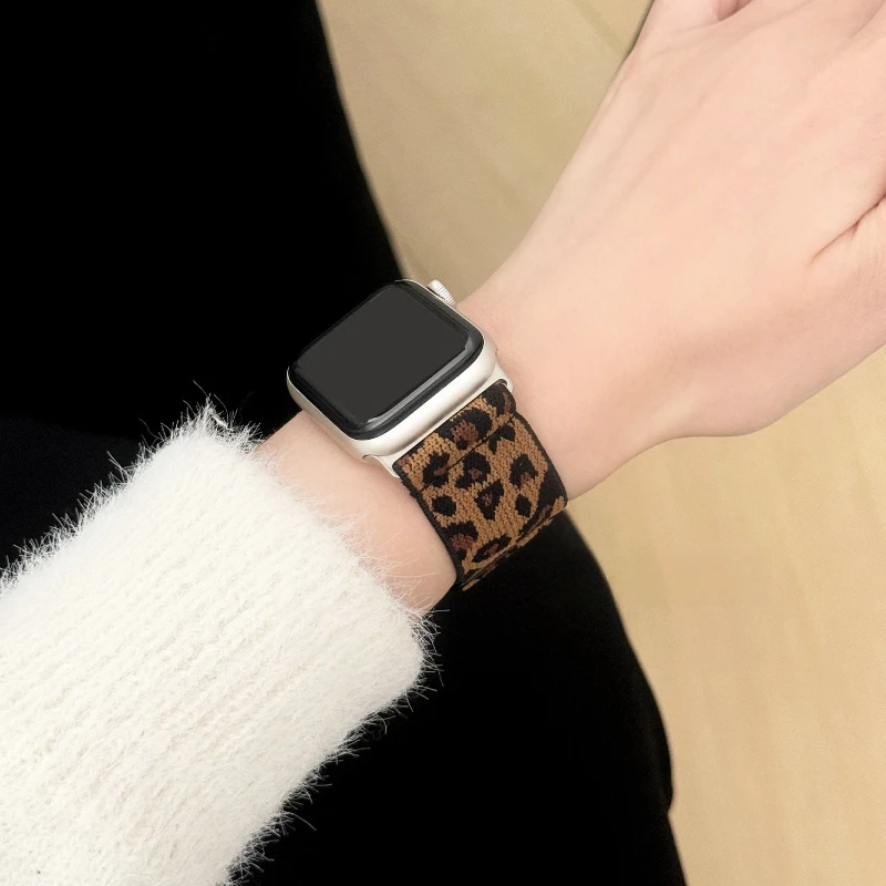 حزام لساعة أبل 44 مللي متر 40 38 41 45 42 46 مللي متر سوار نايلون مرن iWatch سلسلة 10 9 8 7 6 5 4 se Ultra 2 49 مللي متر