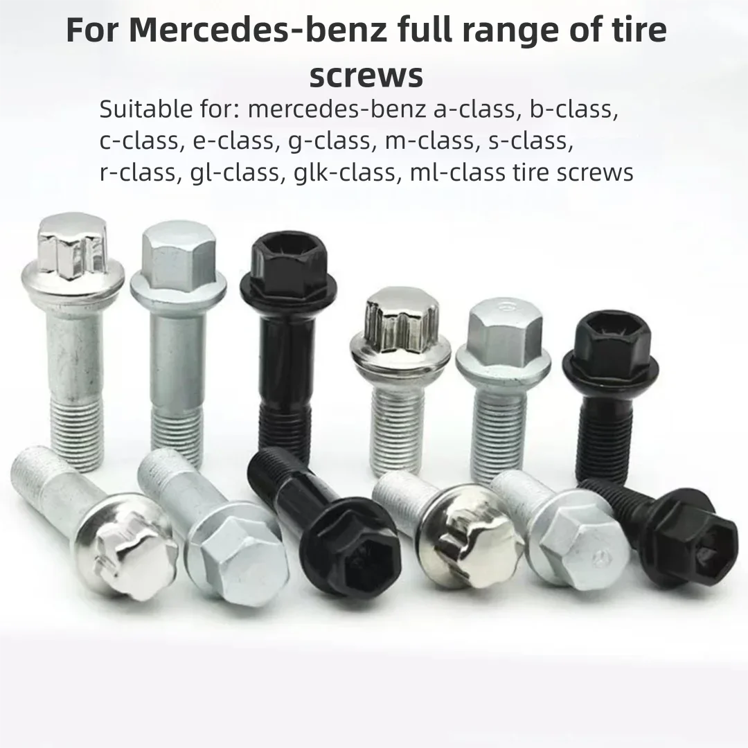 Car Accessories Wheel Bolt For Mercedes Benz W213 W205 W166 X166 W251 X204 4-MATIC A B C G M R GLK S Class Tire Screws