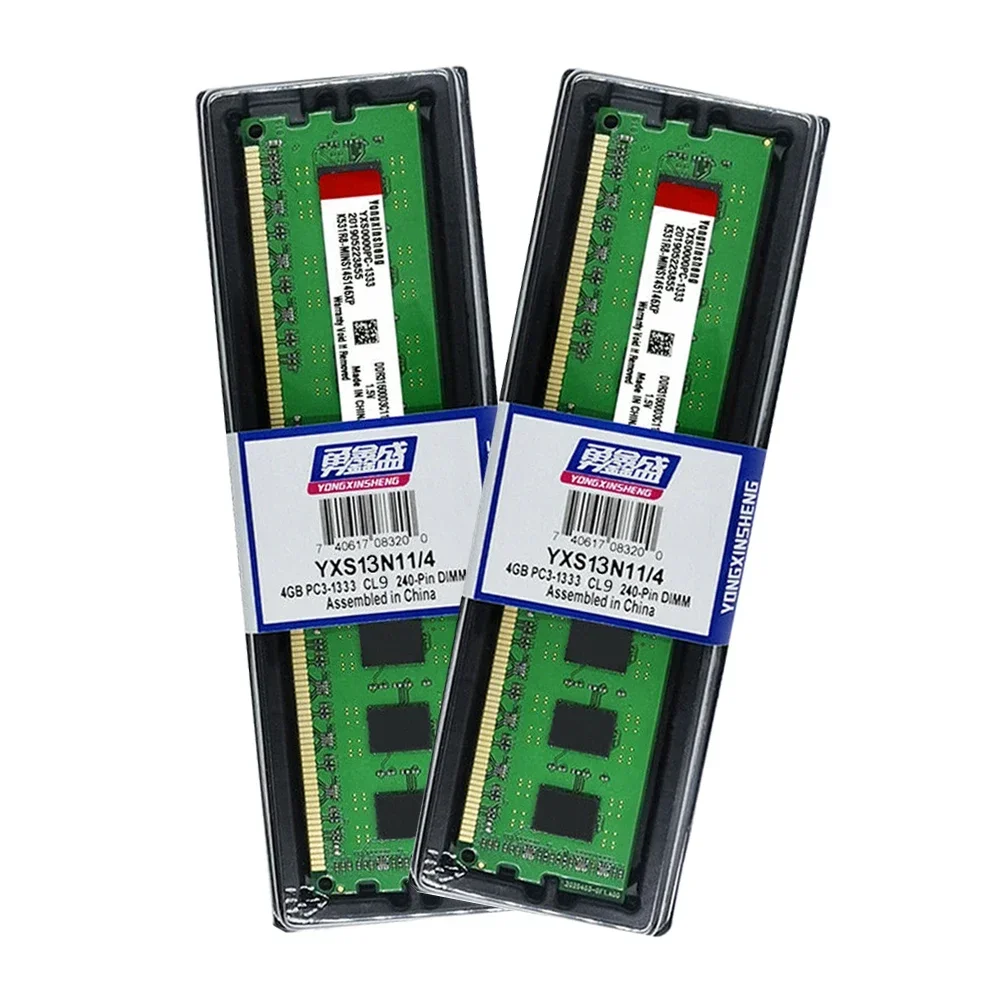 8gb 2X4gb pc3-10600 agne ddr3 233 1333 MHz 240 broches mémoire DIMM 1.5V sions Intel et AMD sont compatibles