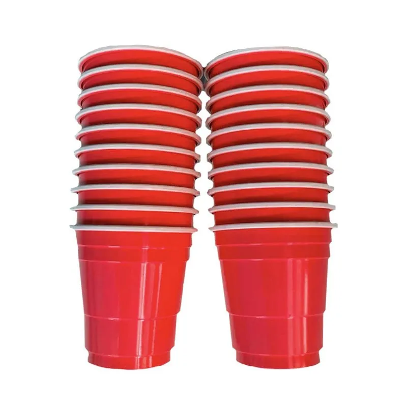 10pcs 500-55Ml Disposable Plastic Cups Restaurant Tableware Party Beerpong Game Drinking Cup Picnic Outdoor Barbecue Bar