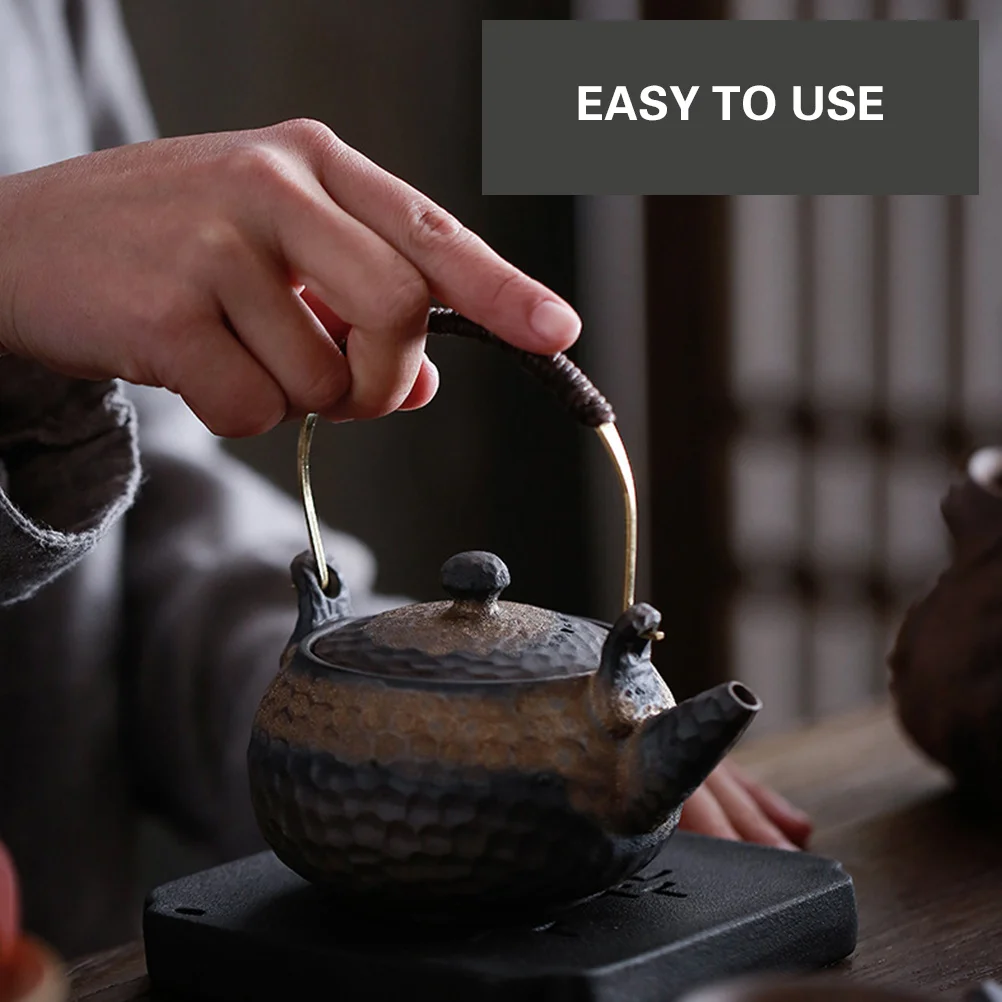 

230ml Ceramic Teapot Retro Style Lifting Handle Porcelain Tea Kettle Practical Ceramic Teaware Retro Teapot