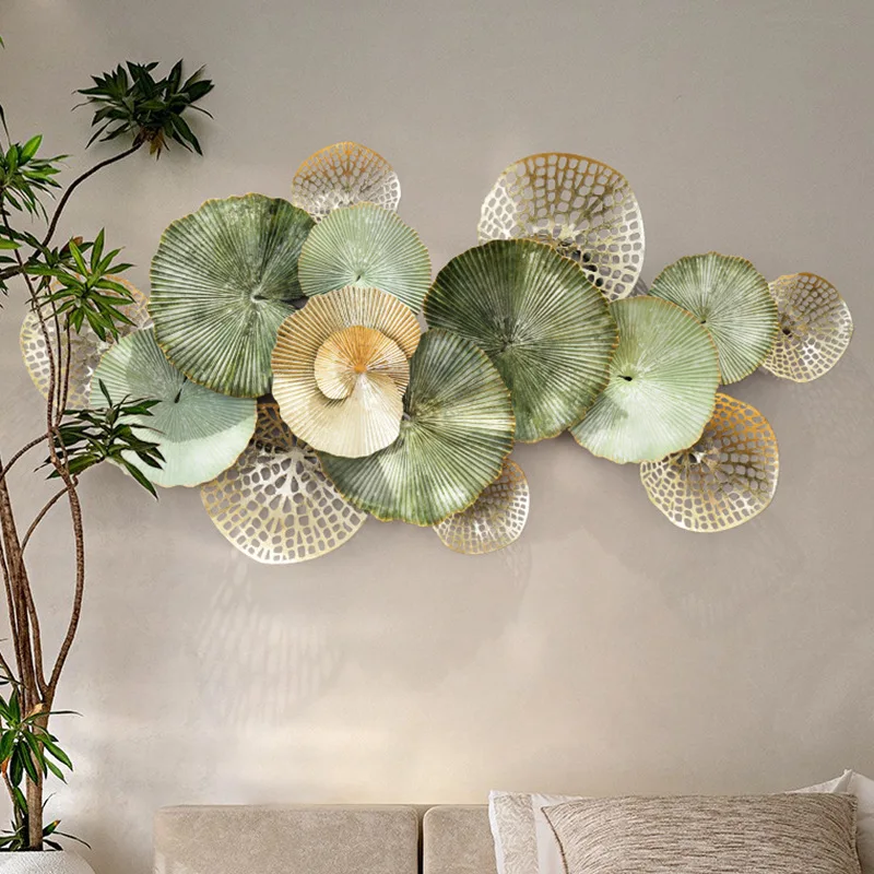Iron Flower Wall Decor, Indoor Hanging Pendant,Large Living Room Background Art, Metal Hanging, Hallway Artwork, Home Decoration