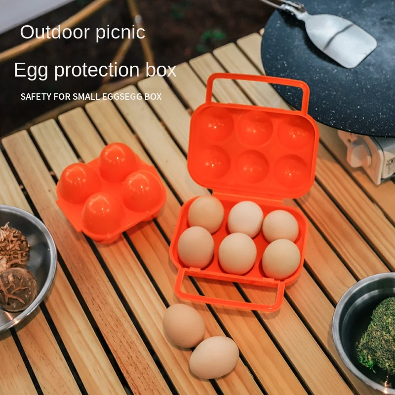 Outdoor 6 Egg Boxes Simulated Egg Holders Portable Camping Egg Protection Box Home Storage Box Anti Drop Camping Kitchen Aids