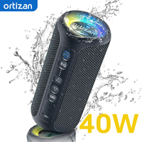 Ortizan 40W Portable Speakers Bluetooth 5.3 Bass Subwoofer Wireless IPX7 Waterproof TWS Outdoor Travel Speakers Suporrt TF/AUX