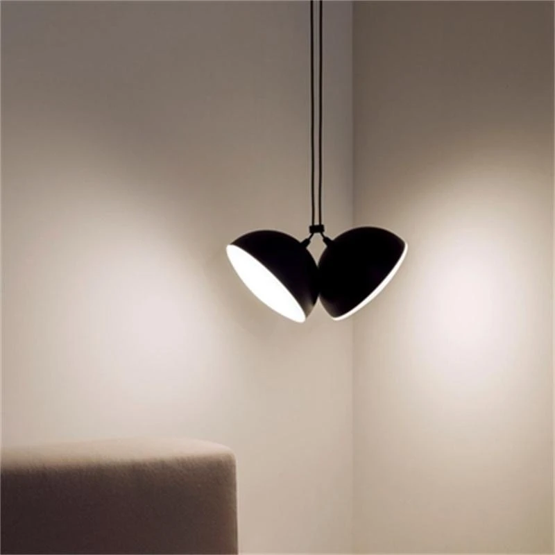 Imagem -05 - Crowd-modern Black Pendant Lamp Decoração da Sala de Estar Sala de Jantar Bed Side Hanging Light Design Réplica