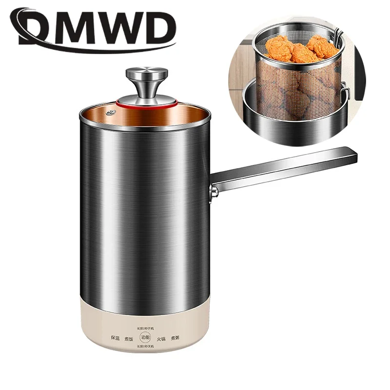 

Multifunctional Stainless Steel Electric Oil Fryer Oven French Fries Chicken Frying Pot Fried Fish Grill Noodles Cooking Hotpot