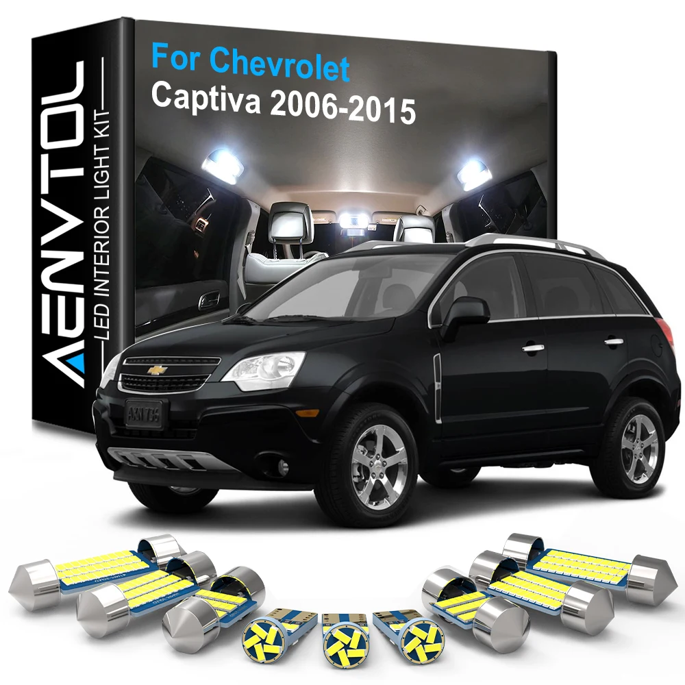 

AENVTOL 9pcs Canbus LED Interior Light For Chevrolet Captiva Sports 2006 2007 2008 2009 2010 2011 2012 2013 2014 2015 No Errors