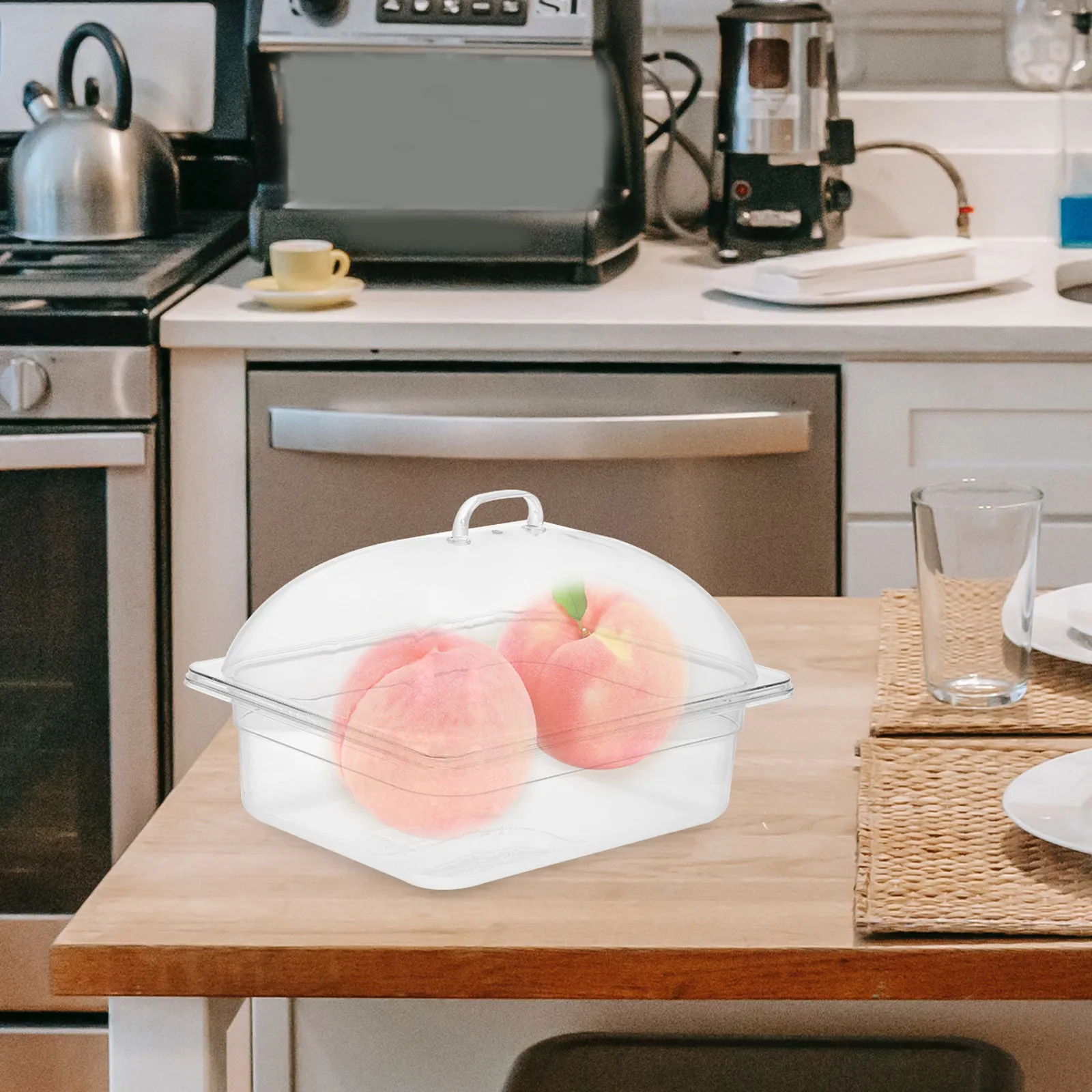 

Набор из 1 шт. многофункционального подноса для фуршета с крышкой, для хранения и подачи еды, для дома, отеля, ресторана, для тортов, стейков, фруктов