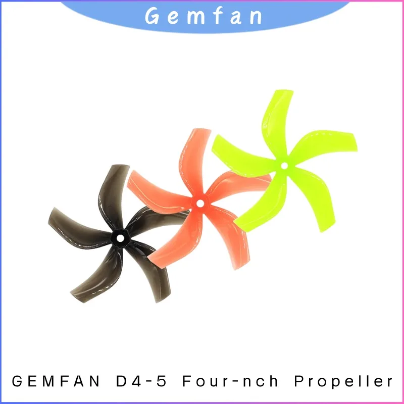 

Gemfan D4-5 4-дюймовый 5-лопастной перевернутый пропеллер, 2 пары, монтажное отверстие M5 для канального вентилятора FPV, мини-квадрокоптер, аксессуары для радиоуправляемых дронов