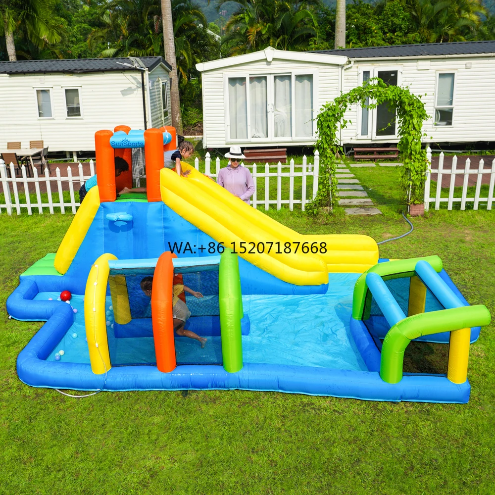 Pool and Water Slide Home Use 135kg Capacity Custom Eco-Friendly Outdoor Inflatable Bounce House with