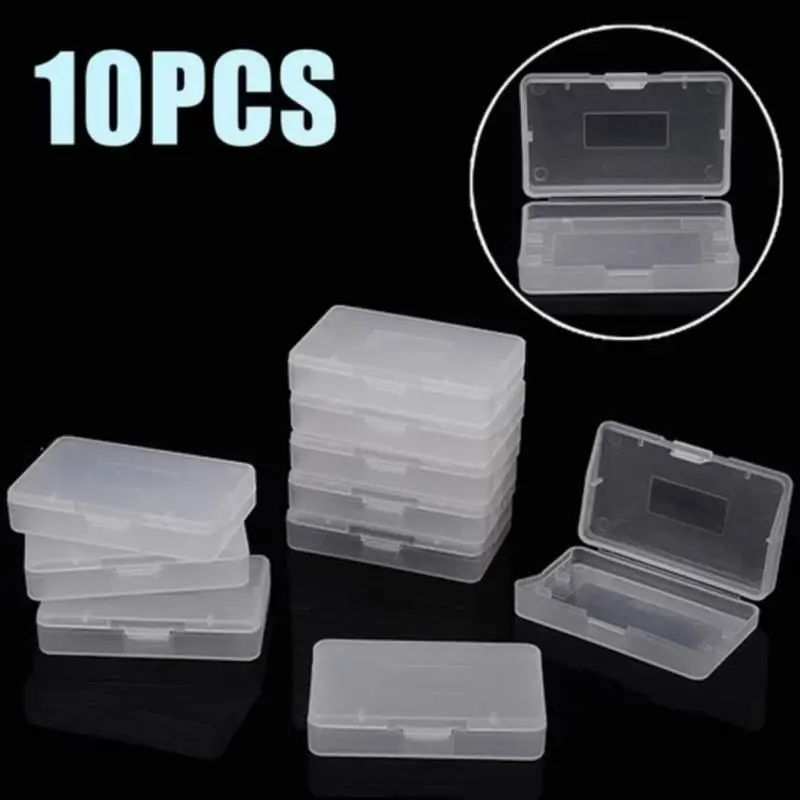 Nowy 10 sztuk/partia plastikowe karty do gry etui na kasety osłona przeciwpyłowa futerał ochronny dla Game Boy Advance 65x40x8mm
