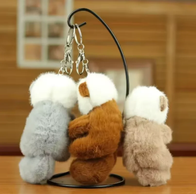 Lindo llavero de lontras de felpa con forma de pez, llaveros de mochila elegantes, bolso escolar de animales encantadores, llavero, billetera, colgante, juguete, regalo para estudiantes