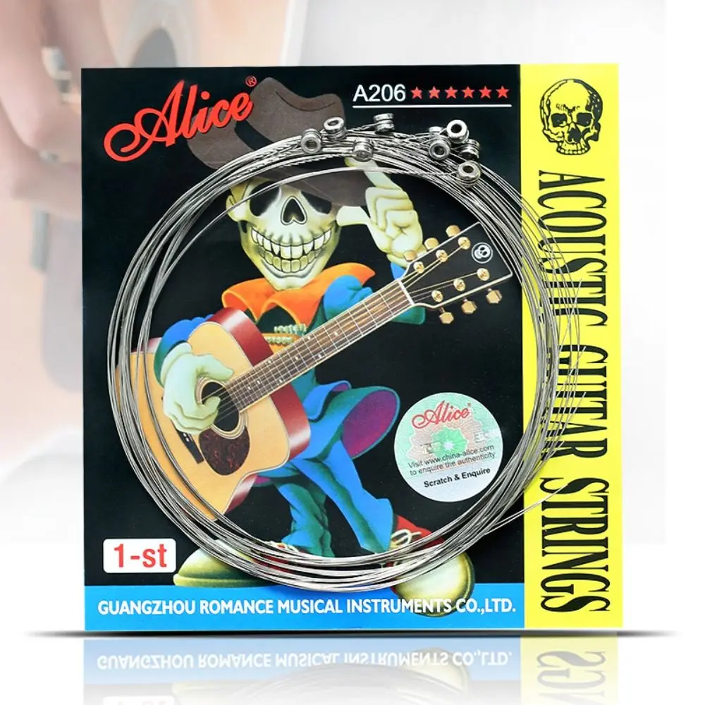 

A206 Series Alice Guitar Strings 0.28mm 0.11inch Acoustic Guitar Strings Long Life Bronze Guitar 6 Strings Guitarist