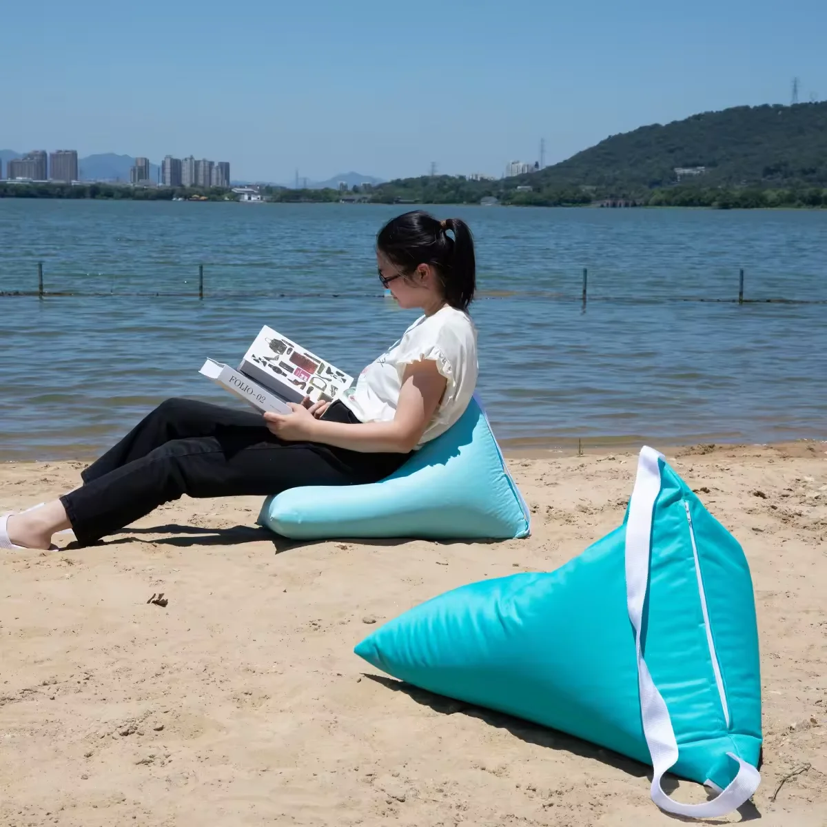 

Factory Direct Outdoor Beanbags Chair Durable Bean Bag Sofa Triangle Bean Bag