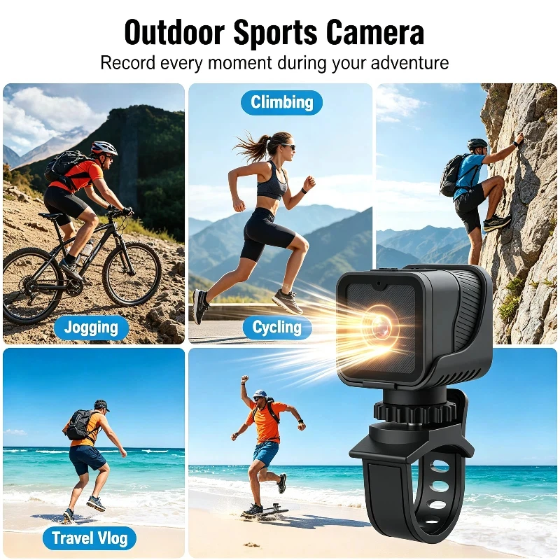 4K FHD 1080P WiFi Action Camera Mini Thumb Size Body Cam Motorcycle Helmet Bike Sports Camera Waterproof Outdoor DV Vlog Recorde