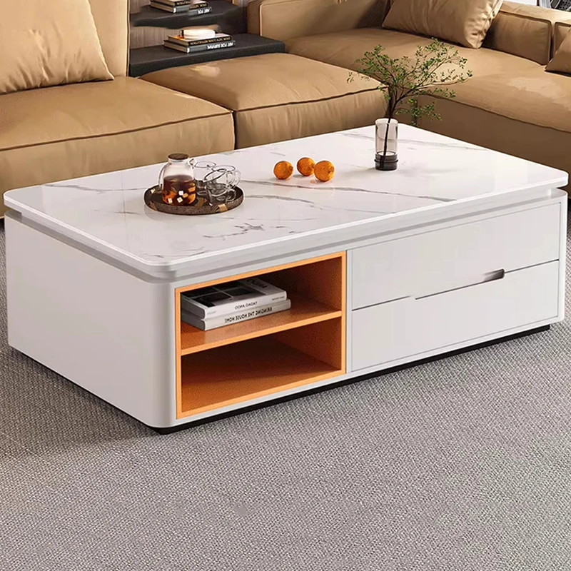 

Drawers Storage Coffee Table Decoration Luxury Modern Designer Standing Writing Side Table Dinner Meubles Living Room Furniture