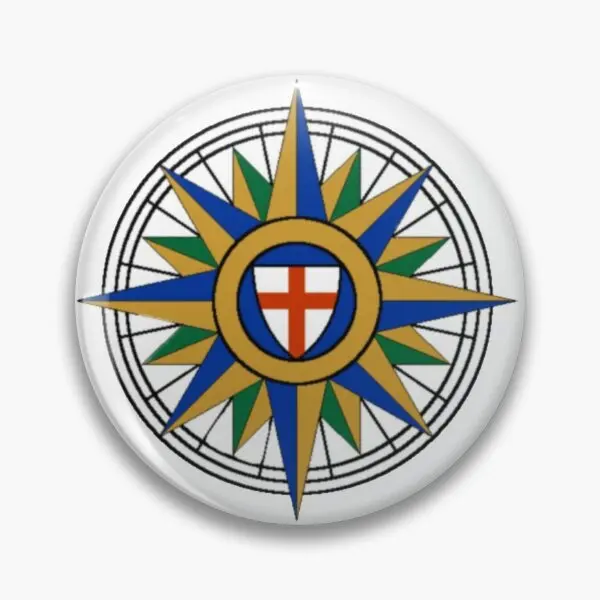 Anglican Compass Rose  Soft Button Pin Gift Creative Lover Lapel Pin Cute Badge Funny Cartoon Hat Jewelry Brooch Clothes Metal