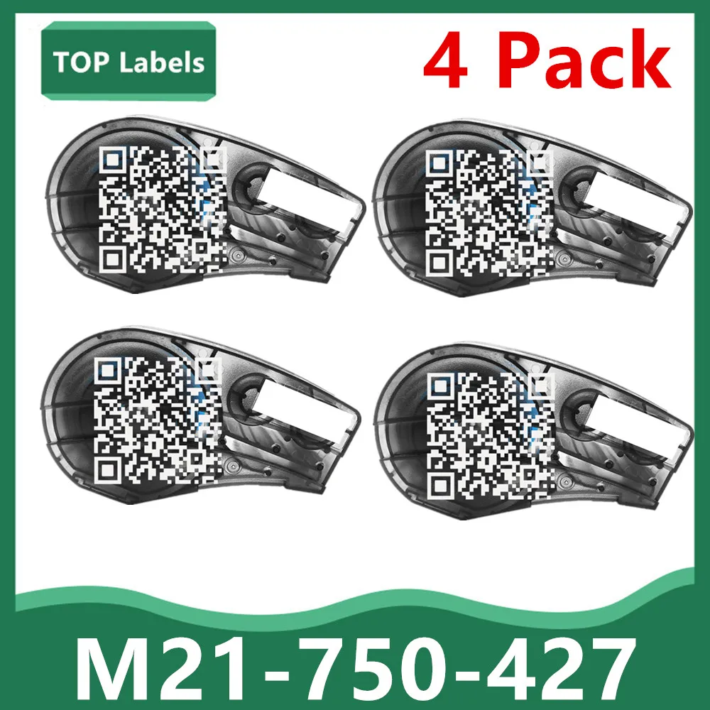 4Pack ไวนิลเทปฉลาก M21-750-427 Maker ม้วนริบบิ้น (19.1Mm * 4.27M) แผงควบคุม,แผงไฟฟ้า,Datacom: