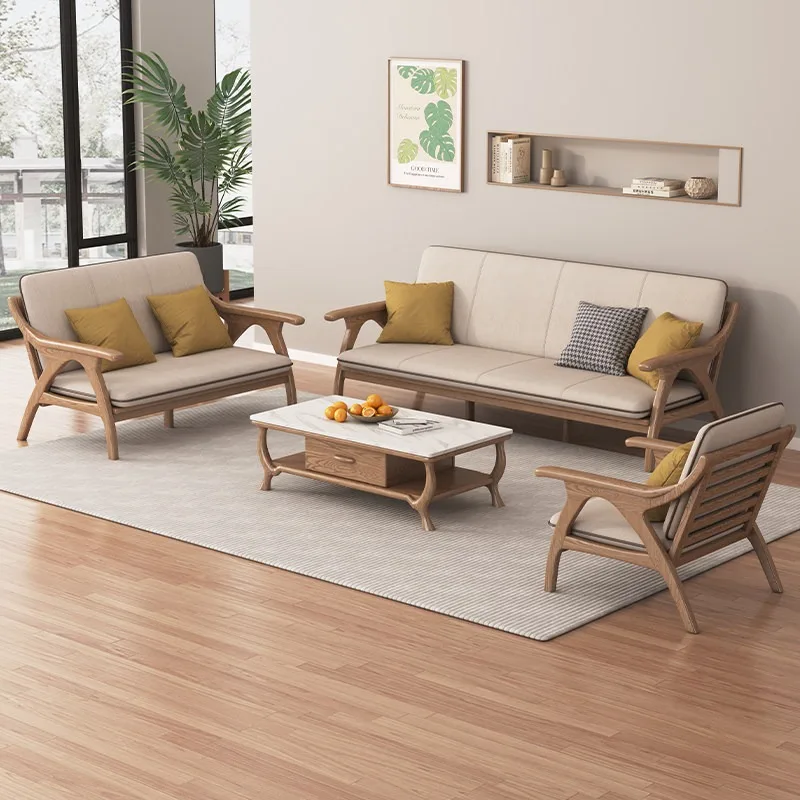 Wabi-sabi style luxury bed and breakfast sofa, old wood living room office sofa