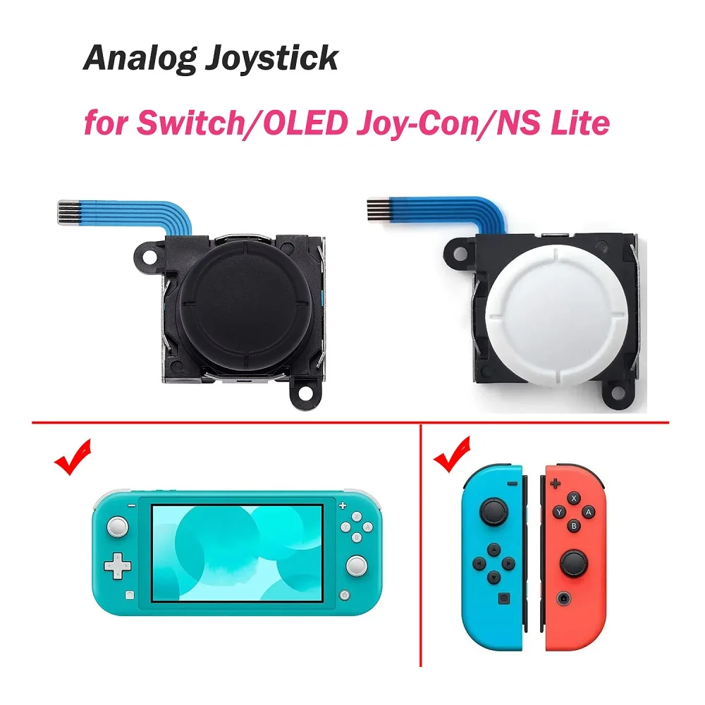

2/6/10pcs Analog Thumb Stick for Nintend Switch/NS OLED Joy-Con Controller for NS Lite Replacement 3D Analog Joystick Thumbstick