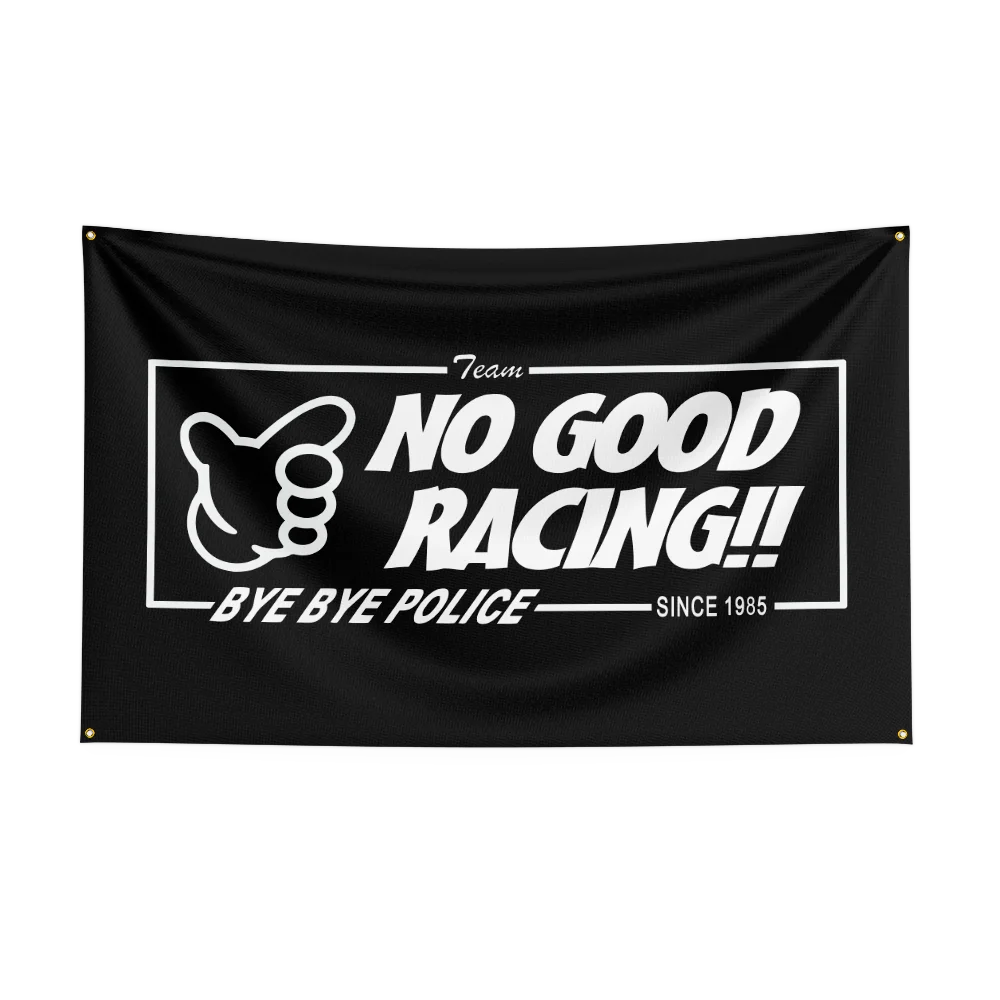 N-NO GOOD RACING LOOPONE Flag Professional Car Motorcycle Flag Polyester Digital Printing Cars Flagge Banner For Decoratio