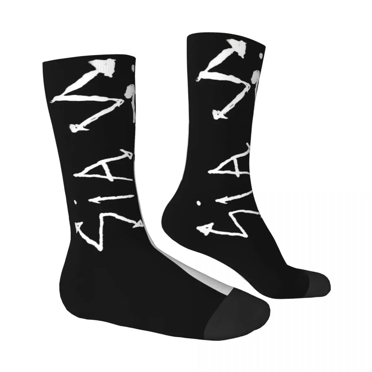 Meia Unisex com Impressão 3D de Sock, Happy Street Style, Meias de Ciclismo, Não-marca, Padrão de Sock, SIA