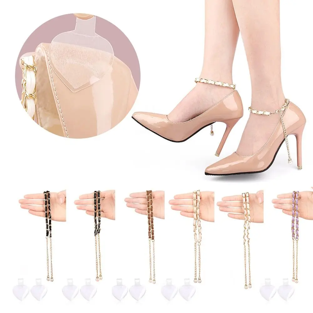 

Chain Anklets High-heeled Shoes Straps Ankle Holding Anti-skid Belt Women Shoelaces High Heels Holding High Heels Decorations