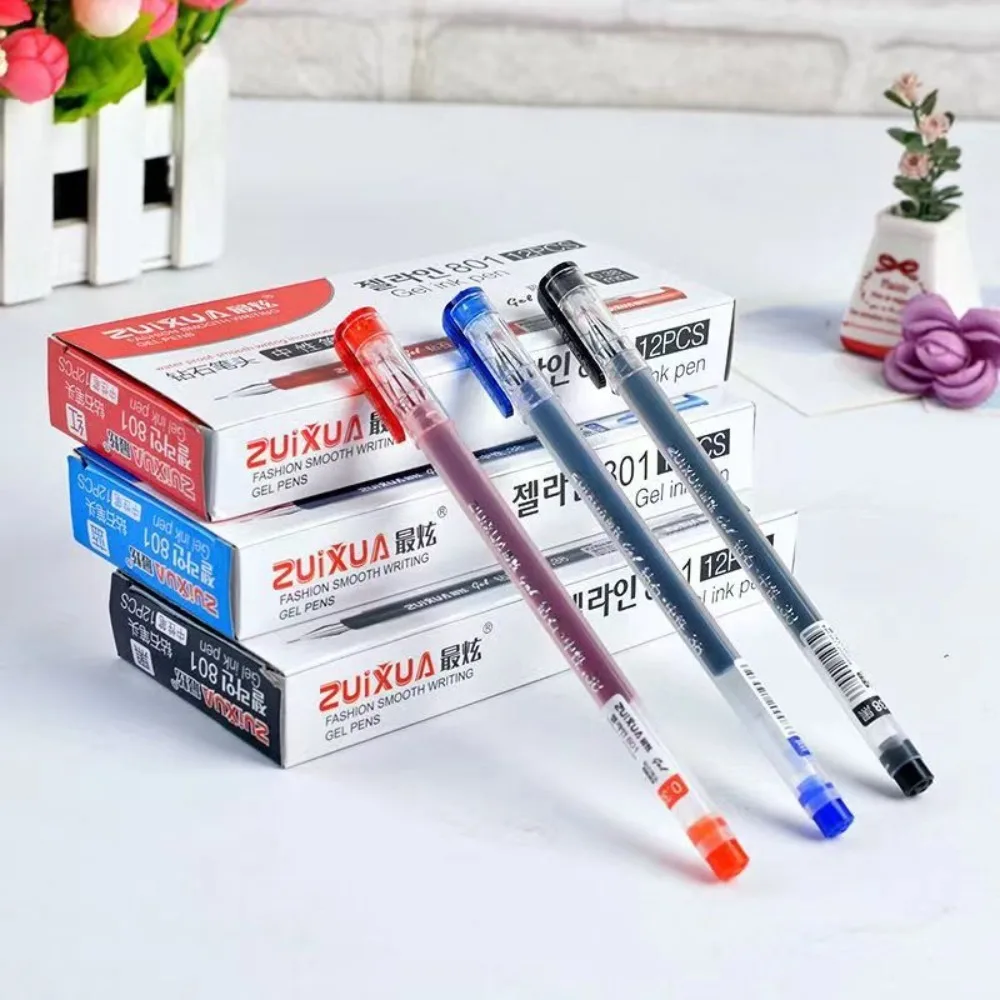 

Black Blue Red Refill Diamond Tip Gel Pen 0.38mm Stationery Supplies Ultra Fine Gelpen Exam Signing Writing Drawing