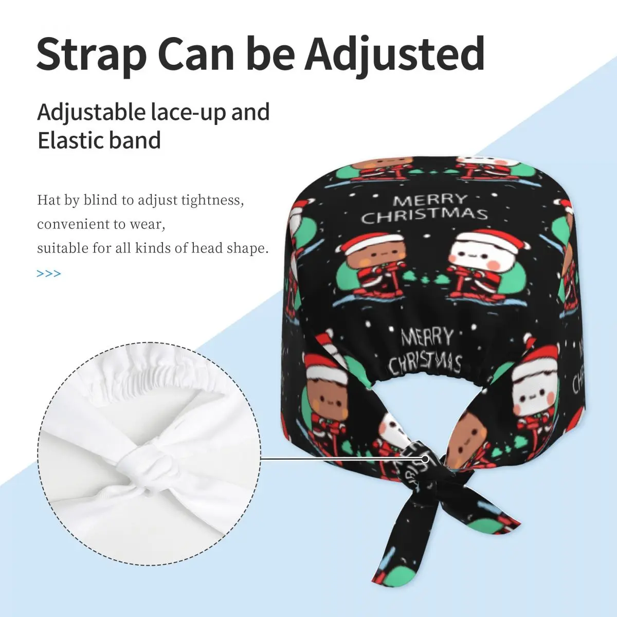 Chapéus de enfermagem dudu bubu trabalho esfrega chapéu natal moda médica boné para unisex feminino titular cabelo longo gráfico trabalho bonés